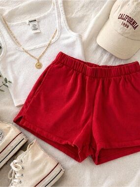 Garage Red Lounge Shorts Casual Athleisure Comfy XS